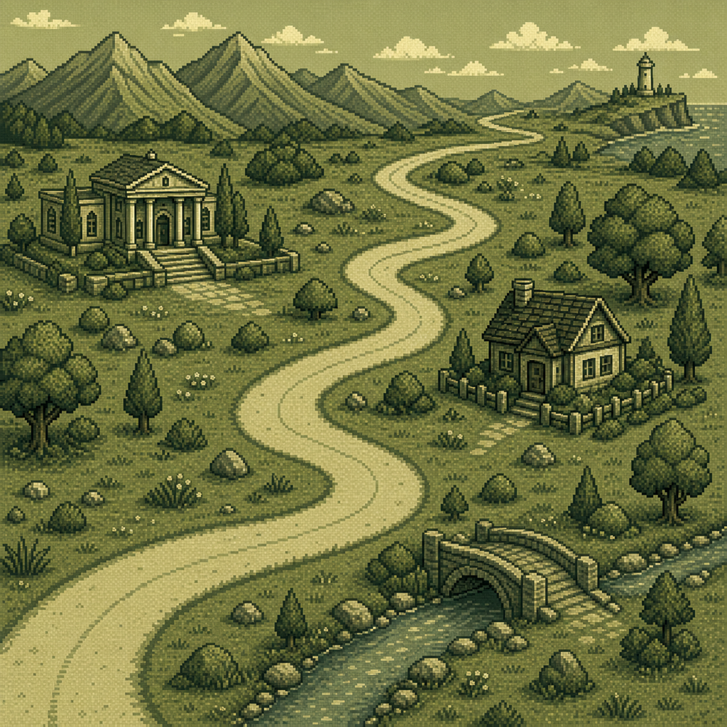 山と川を抜けるCREATIVE ROUTEの風景